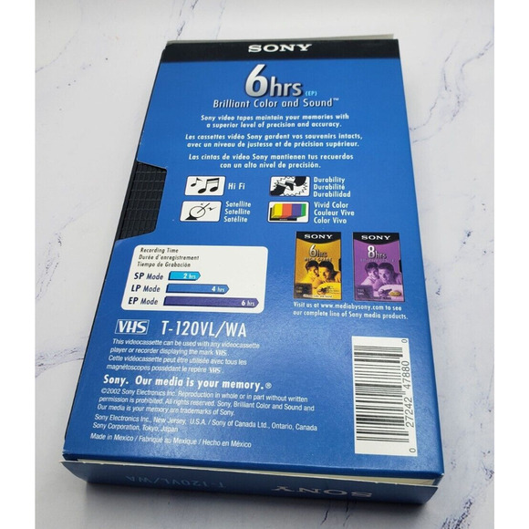 Lot of 4 Blank VHS Tapes T120 Video Recording VCR Sony And Scotch - Picture 6 of 8